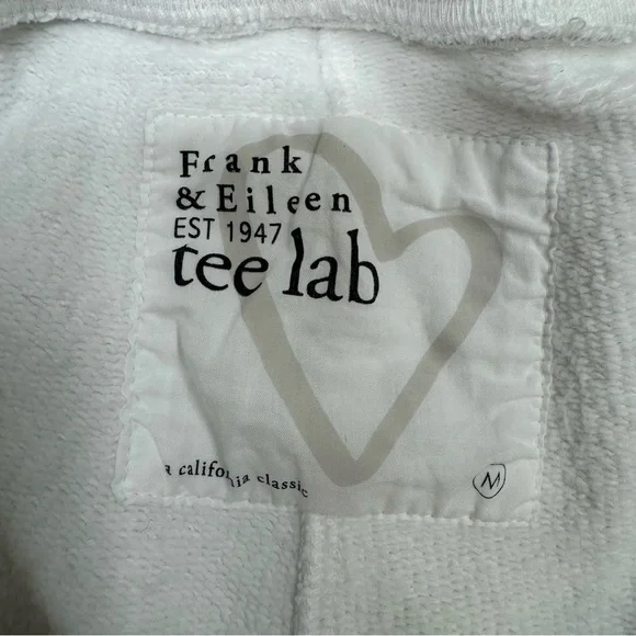 Frank & Eileen Sweatpants Cropped Pants Womens M White Tee Lab  Terry Cloth - Picture 8 of 13